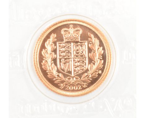 UNITED KINGDOM - Queen ELizabeth II, 22ct gold half sovereign, 2002. The obverse Rank-Broadley portrait of the Queen, reverse