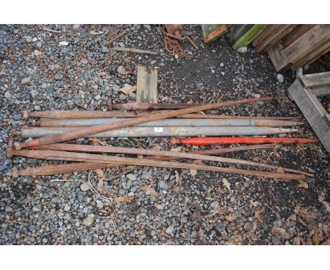 A selection of buck rake tines and muck fork tines.