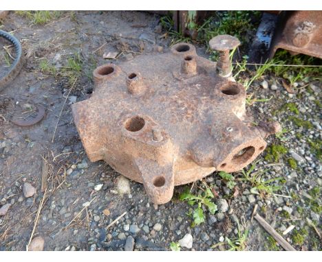 An early stationary engine overhead-valve cylinder head including the butterfly valve. Makers unknown.