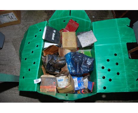 A quantity of engine oil and fuel filters.