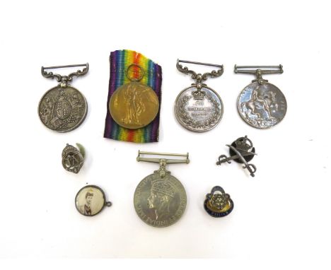 Five George V and George VI medals consisting of Army long Service and Good Conduct medal and George V Army Meritorious Servi