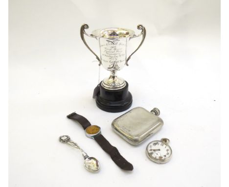 A Goldsmiths and Silversmiths silver trophy cup "Southern Command Horse Show 1926" awarded to No. 533154 CPL. R.H. MURRELL to