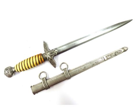 A replica German Luftwaffe officer's dagger with scabbard