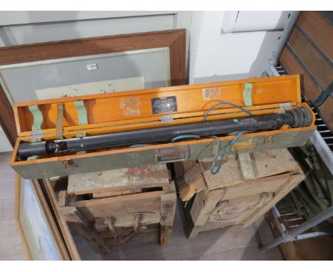 Two pine cased Air Ministry Blackout Units together with a Wray Lamp Tank Inspection Scope, boxed (3)