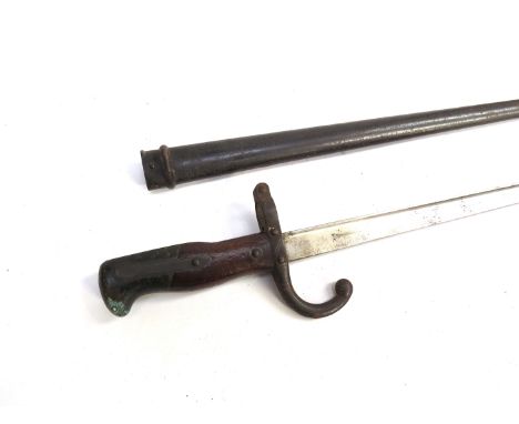 A French model 1874 Gras bayonet with scabbard, dated 1878