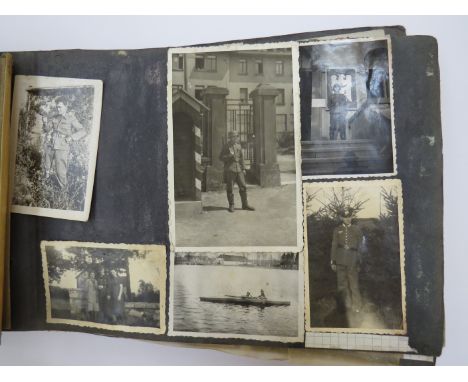 An album of Polish/Gernan photographs including soldiers and post war entries 
