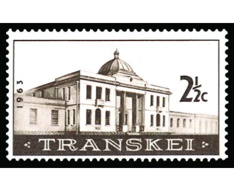 SOUTH AFRICA - 1963 First Meeting of Transkei Legislative Assembly 2½c, error light green omitted (SG 237a), u/m, a rare and 