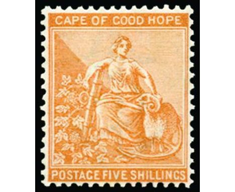 CAPE OF GOOD HOPE - 1884-90 5s orange (SG 54), a couple of light bends, u/m, cat £170