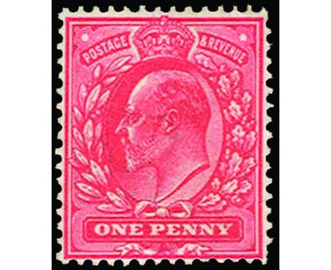 KING EDWARD VII - 1911 Perf 14 1d aniline-pink, (SG 275), a couple of short perfs and light gum creasing, a fine example of t
