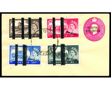 POSTAL HISTORY - QUEEN ELIZABETH II COVER - 1951-58 Post Office Training School Embossed Postal Stationary: Very fine set of 