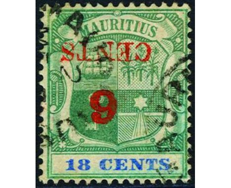 QUEEN VICTORIA - SURFACE PRINTED - 1873-80 Watermark spray of rose, 1s green plate 10 (SG 150), a couple of short perfs at fo