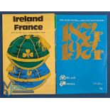 1975, 77 & 79 Ireland v France Rugby Programmes (3): Irish Centenary 1974-5 plus two more. G/VG