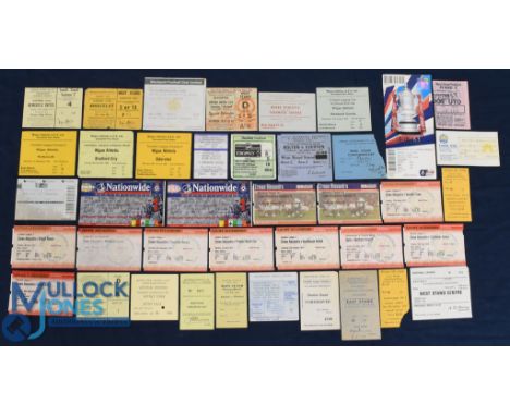 Football Tickets: Blackpool v 1973/74 Newcastle Utd (friendly), 1974/75 Manchester City (Texaco Cup) (creased, worn), 1980/81