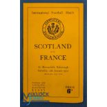 1952 Scotland v France Rugby Programme: Standard issue in good condition, with usual team pics of