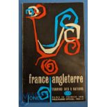 1966 France v England Rugby Programme: More colourful cover designs and packed content. G/VG