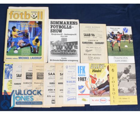 Selection of Sweden match programmes 1954 AIK v Kalmar FF, 1961 Landslaget v Pressen, 1963 Kamraterna v FC Nancy (France), Ka