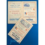 1948, 50 & 52 Wales v France Rugby Programmes (3): The French win at Swansea, then the Grand Slam
