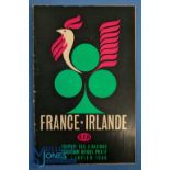 1966 France v Ireland Rugby Programme: Standard interesting Colombes example. G/VG