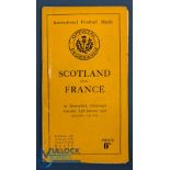 1948 Scotland v France Rugby Programme: Standard timeless 8pp Edinburgh example, former team pics