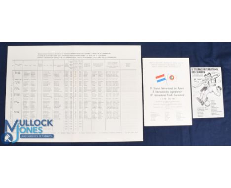 1958 International Youth Tournament in Luxembourg 20 page tournament programme plus full schedule of fixtures (large sheet) p