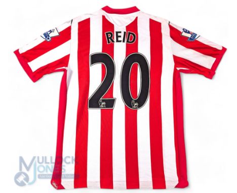 2008/09 Andy Reid No 20 match worn home football shirt v Tottenham Hotspur 7 March, in red and white, Umbro/Boylesports, Prem