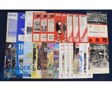 Selection of football programmes 1964/65 Leeds Utd v Everton (FAC), 1967/68 Everton v Leeds Utd, 1969/70 Chester v Wrexham, 1