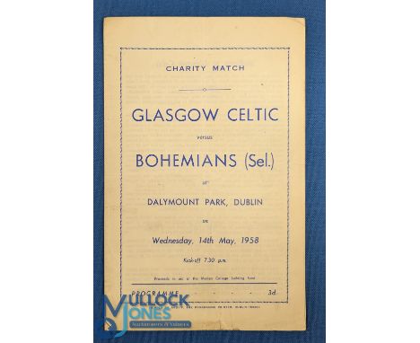 1958 Bohemians Select XI (including Hickson, Donovan, Meagan, Dunlop of Everton, Kitchenbrand of Sunderland, Shay Brennan of 