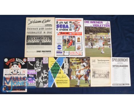 Selection of Austria match programmes to include 1958/59 Staatsliga v Botafogo (including Nilton Santos, Garincha,  Didi, Zag