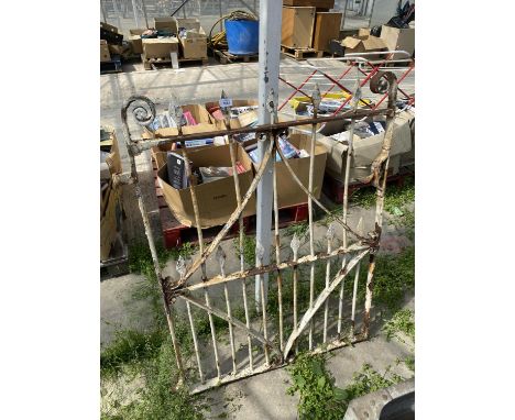 A VICTORIAN CAST IRON GATE (A/F) 