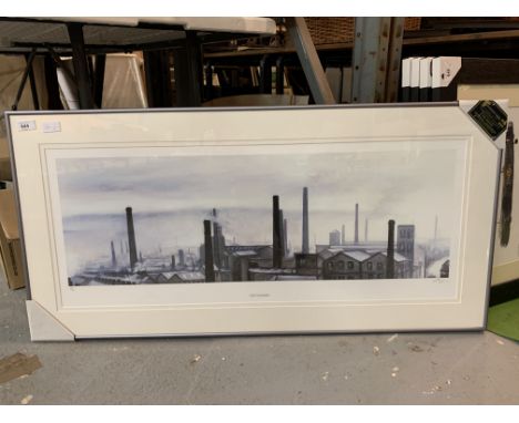 A LIMITED EDITION STEEL FRAMED PRINT 'OLD SMOKIES' BY STEVEN ORMEROD 24/95 