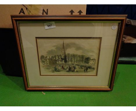 A FRAMED PRINT OF THE TERCENTENARY OF EDWARD VI 