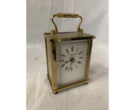 AN F ALLABY LTD BRASS CARRIAGE CLOCK 