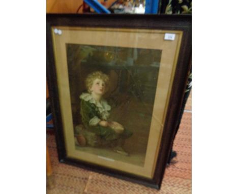 AN AFTER SIR JOHN EVERET MILLIAS (BRITISH) PRINT BUBBLES (GLASS A/F) 