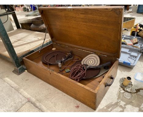 A WOODEN CASED COLLARO RECORD PLAYER 