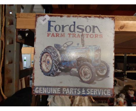A TIN METAL FORSON FARM TRACTOR SIGN 30.5CM X 30.5CM 