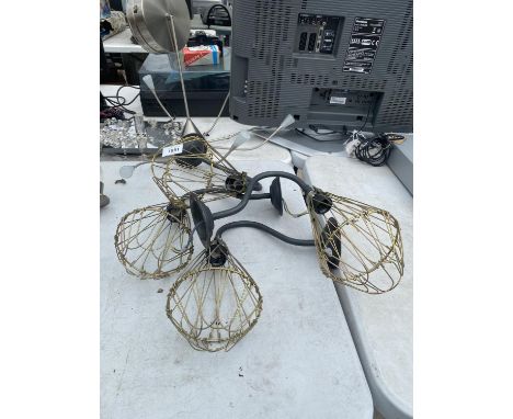 FOUR DECORATIVE VINTAGE STYLE LIGHT FITTINGS 