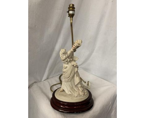 A SIGNED B MERLI CAPODIMONTE LAMP BASE 