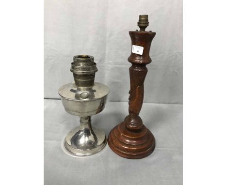 LOT OF VARIOUS LAMP BASES AND GLASS SHADES