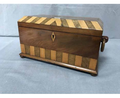 INLAID WOODEN TEA CADDY