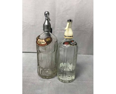 FOUR VINTAGE SODA SYPHONS