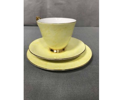 ROYAL ALBERT 'GOSSAMER' TEA SERVICEcomprising six cups, six saucers and six side plates; along with a Royal Doulton 'Weston' 