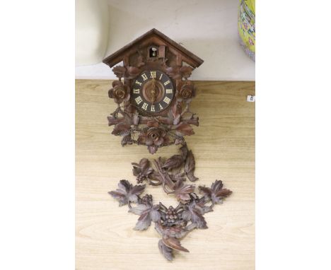 A Black Forest cuckoo wall clock, late 19th century