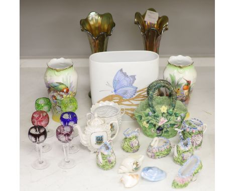 Mixed ceramics and glass to include Rosenthal