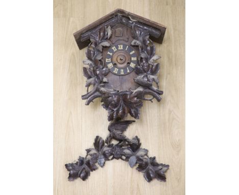 A Black Forest cuckoo wall clock, late 19th century