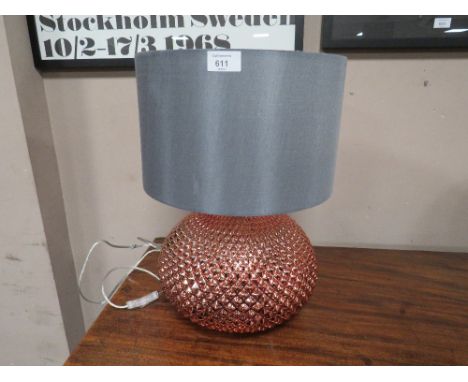 A MODERN TABLE LAMP AND SHADE