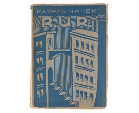 Čapek (Karel) R.U.R. [Rossum's Universal Robots], first Russian edition, original wrappers, uncut, edges frayed and nicked, s