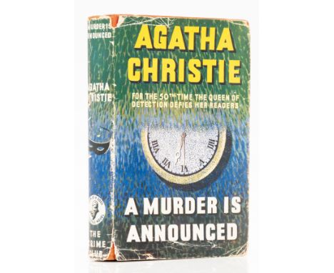 Christie (Agatha) A Murder is Announced, first edition, contemporary gift inscription on front free endpaper, faint spotting 
