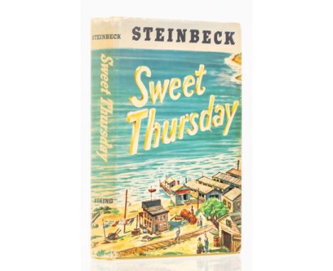 Steinbeck (John) Sweet Thursday, first edition, original cloth, dust-jacket, light creasing to spine ends and corners, short 
