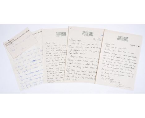 Burningham (John) Collection of Correspondence to his publishers at Jonathan Cape, comprising 3 Typed Letters signed and 6 Au