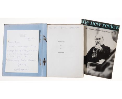 Pinter (Harold) No-Man's Land, original typescript, signed presentation inscription from the author "To Ian from Harold" on t